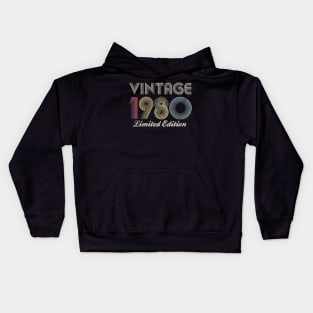 40th Birthday Gift 1980 Vintage Limited Edition 40 Years Old Kids Hoodie